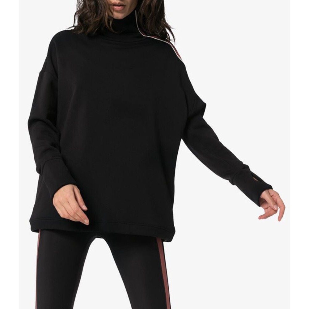 Sweaty Betty Pullover Womens Size Small Black Freedom Thermal Running Sweatshirt